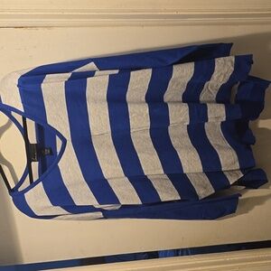 Lane Bryant Blue and gray stripes V-neck sweater